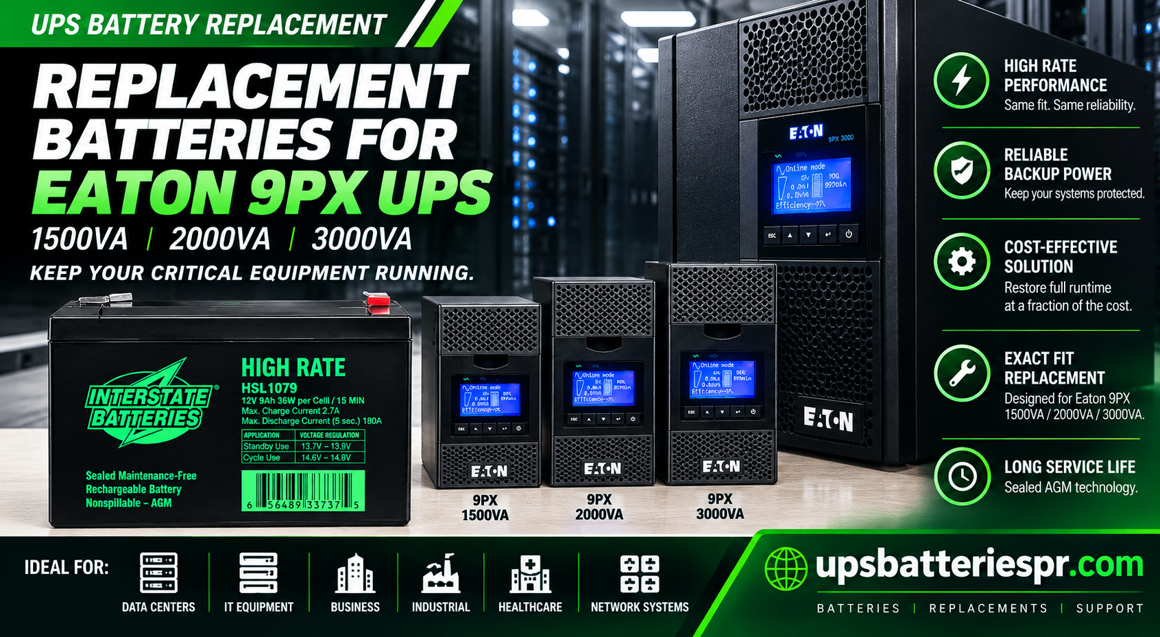 Eaton 9PX UPS battery replacement in Puerto Rico