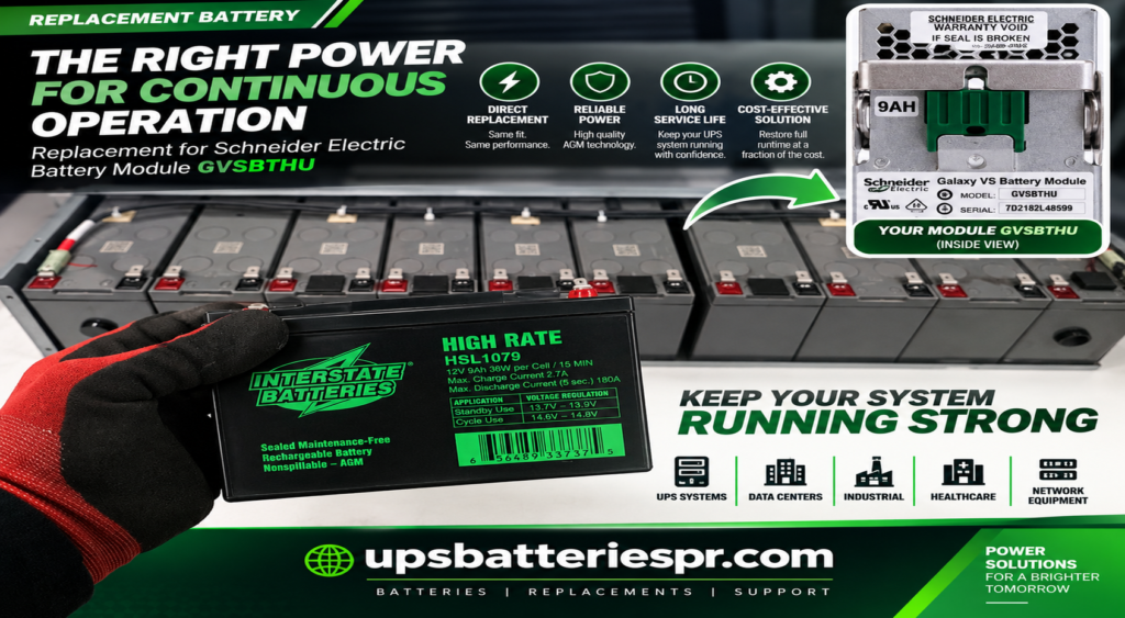 Schneider Galaxy VS UPS battery replacement in Puerto Rico